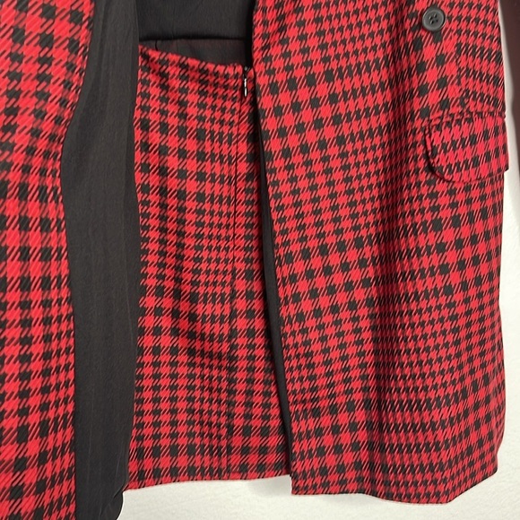 New Zara Red and Black Houndstooth Short, Suit Romper Size Small NWOT - Picture 4 of 7